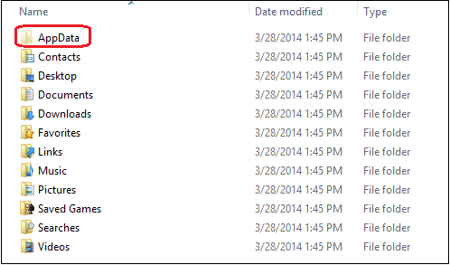 AppData folder