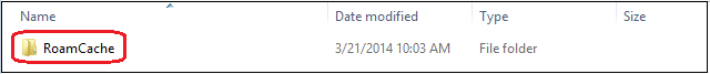 RoamingCache folder